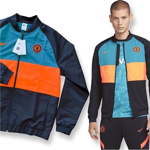NIKE X CHELSEA 2021/22 MEN'S 196 UEFA CHAMPIONS LEAGUE JACKET - Picture 2 of 10